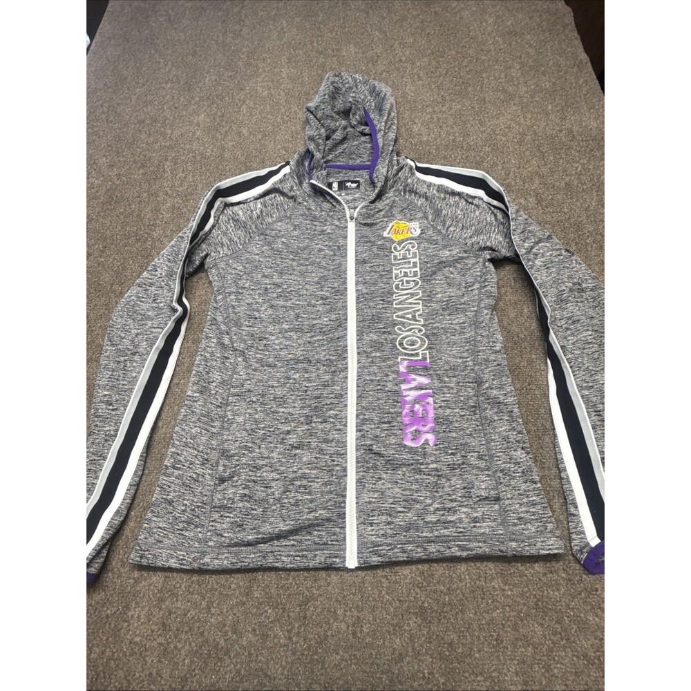 *AB* LA LAKERS G-III 4HER CARL BANKS DRI-FIT ZIP UP SWEATSHIRT WOMENS M